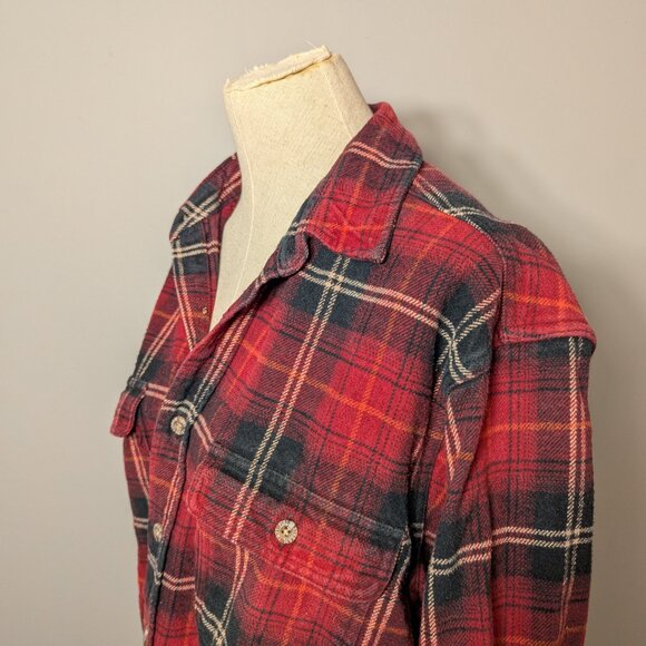 Field & Stream size M thick plaid flannel 100% cotton utility shirt for men - Picture 3 of 11